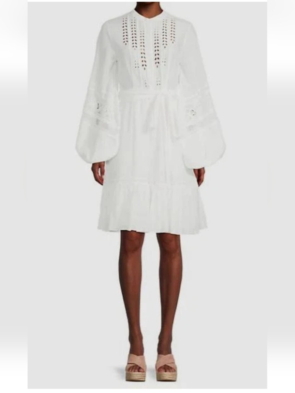Kobi Halperin dress features eyelet lace Cotton/silk Blend